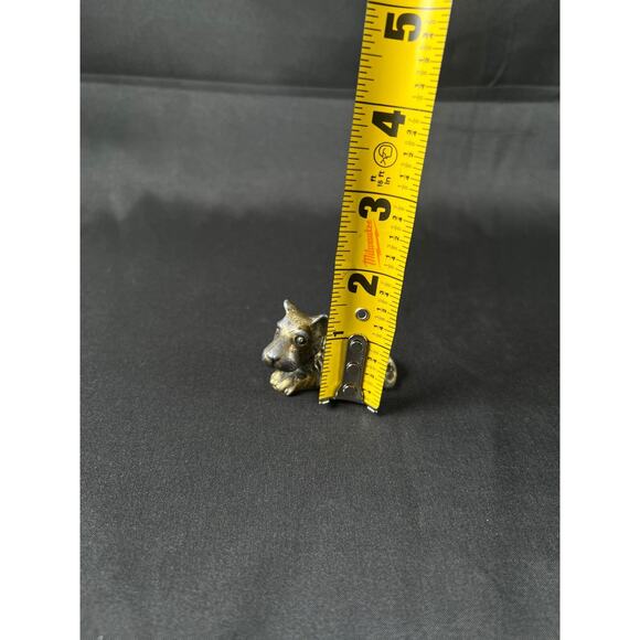 VTG brass PEWTER figurine statue HIGHLAND SCOTISH TERRIER DOG MINIATURE JAPAN - Picture 7 of 7